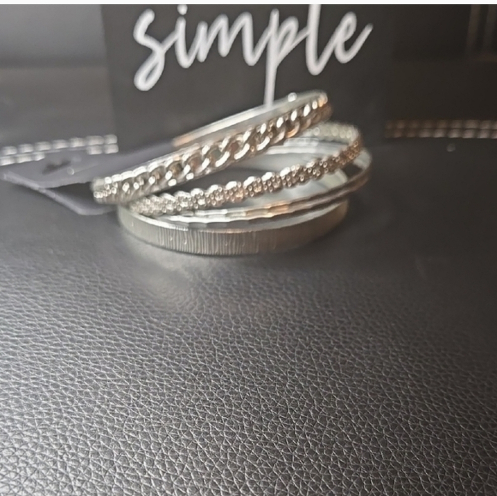 Bangle Silver Bracelet Trio - Picture 4 of 4